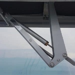 Solar Auto Vent Opener shown with spring and connections.