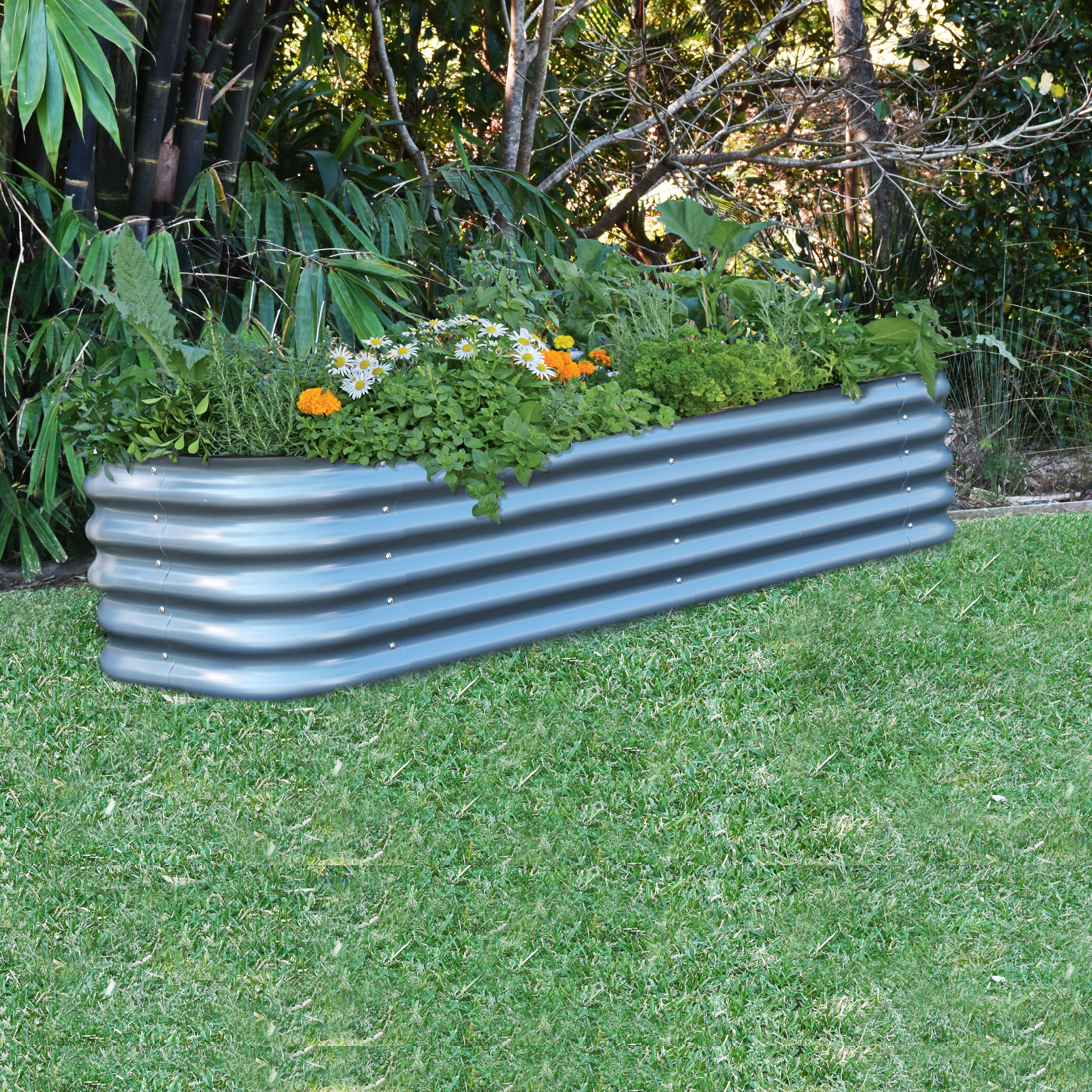 Medium Short Metal Raised Garden Bed