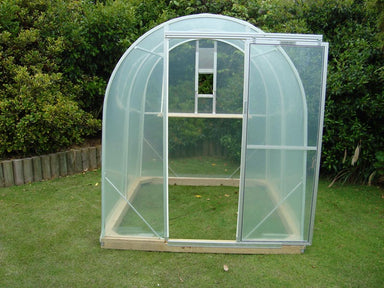 1.8m x 4.0m Tunnel House showing open door on grass