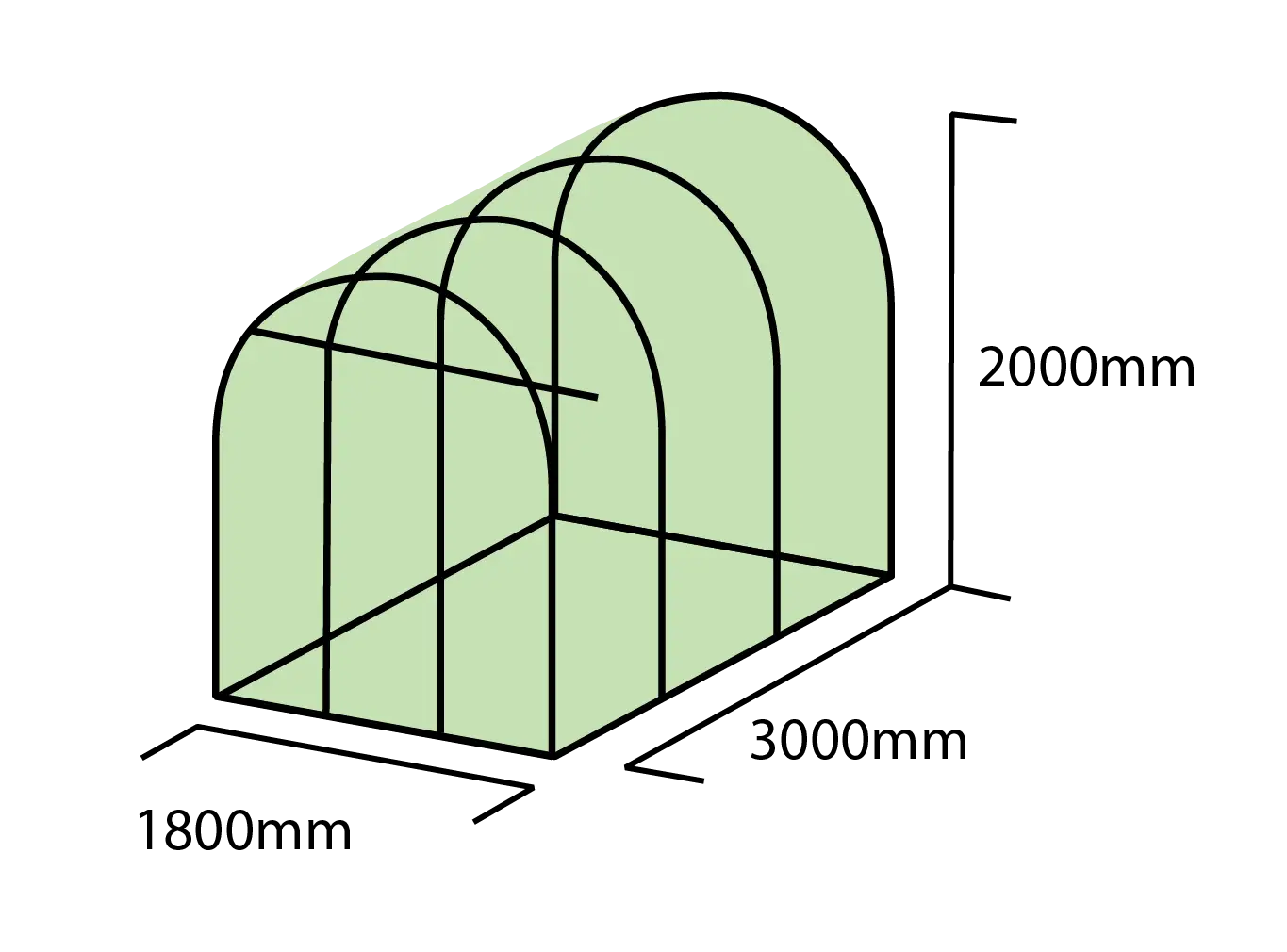 1.8m x 3m Timber Base Junior Shade House