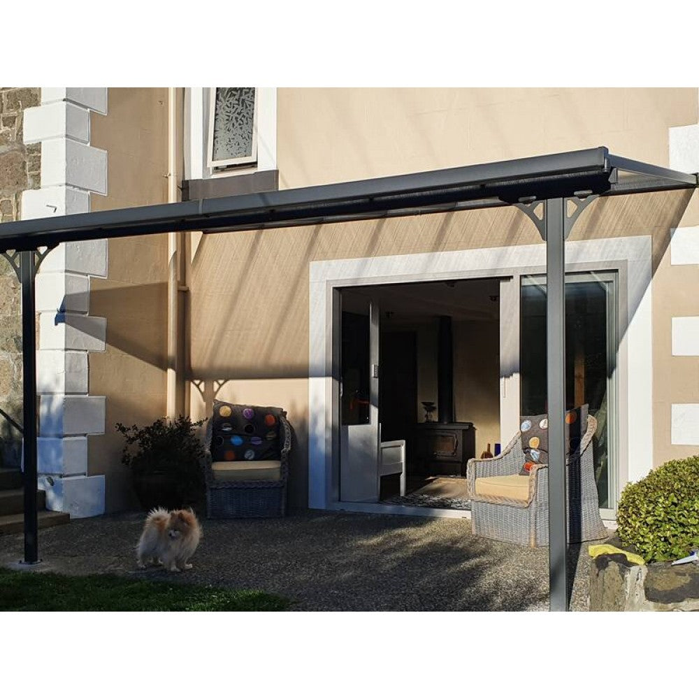 3.7m x 2.5 Patio Shelter - Aluminium Frame