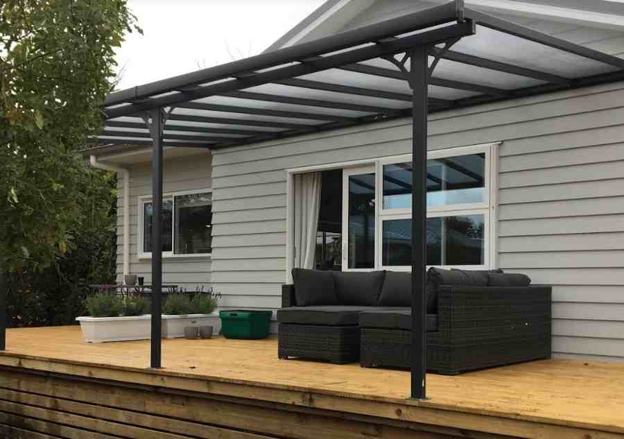 3.7m x 2.5 Patio Shelter - Aluminium Frame