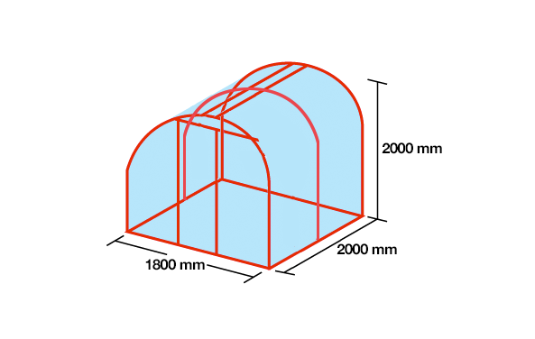 1.8m x 2.0m Timber Base Tunnel House