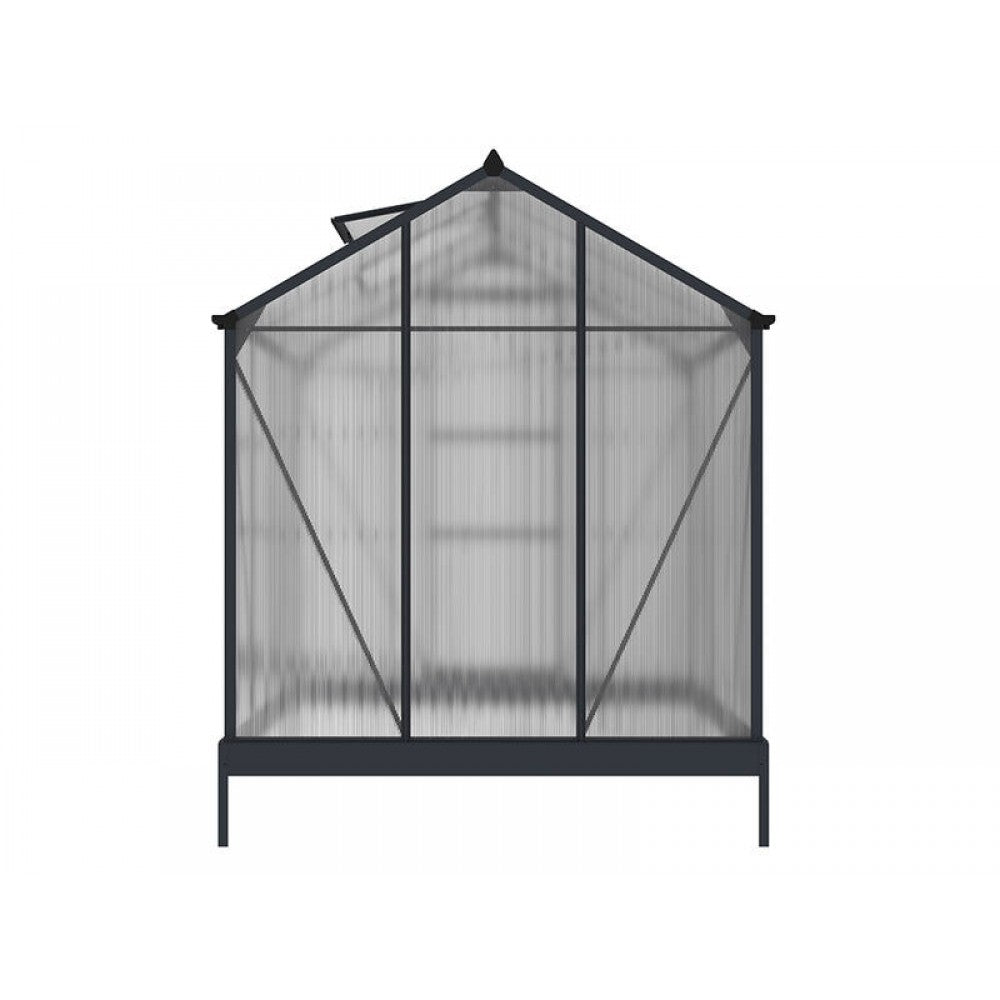 EcoHome 4mm Polycarbonate Greenhouse 1.8m x 1.8m - Grey Frame