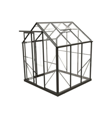 2m x 2m polycarbonate greenhouse shown on a white background