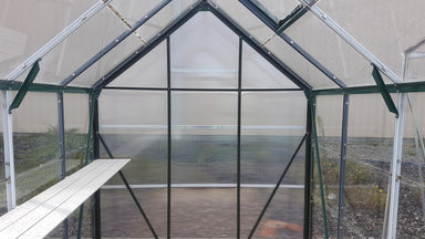 Poly-Glass Greenhouse interior view