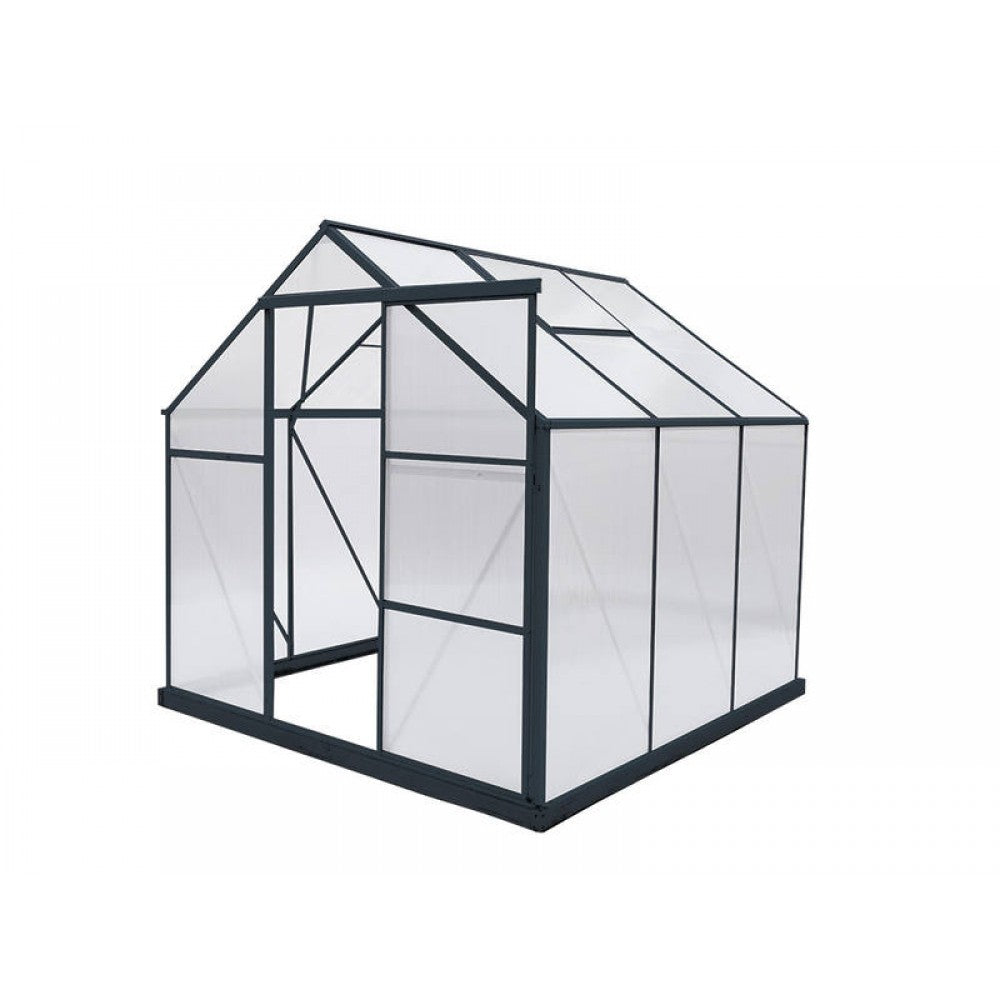 Urban XL 6mm Polycarbonate Greenhouse 2.2m x 2.2m - Grey Frame